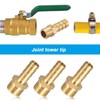 EMSea 2 Pcs 10mm Brass Barbed Hose Fitting Coupler Connector