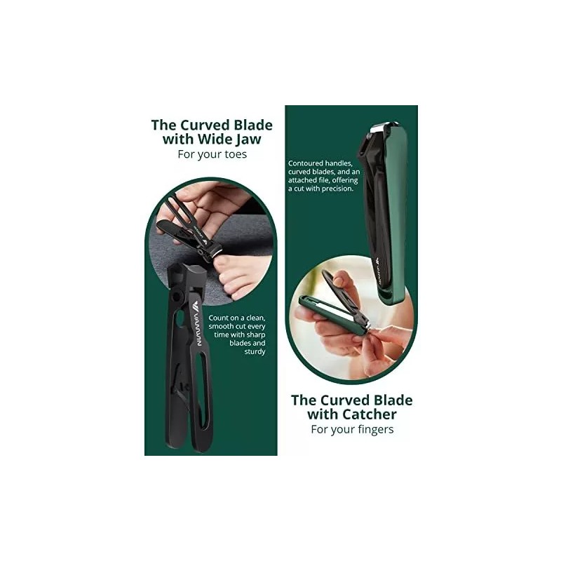 Vanwin Juego De Cortaúñas Vanwin, Paquete De 2, Cortaúñas Resistent