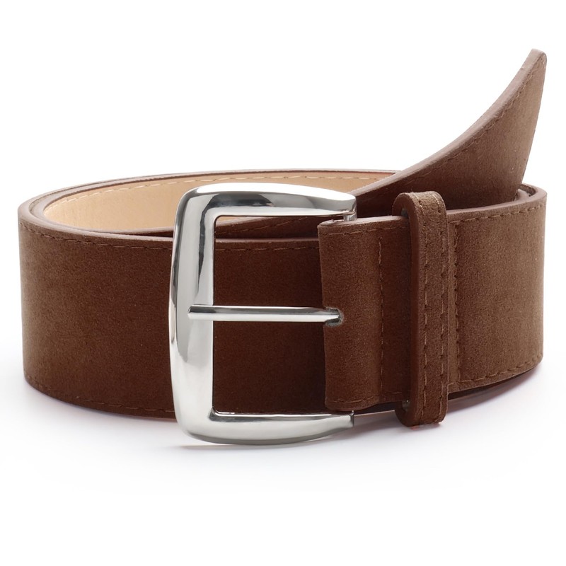 XMQBIEE Women's Wide Suede Leather Belt - Brown Fashion Waist