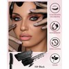 Black Waterproof Mascara Volume and Length, Liquid Lash Extensions Fiber