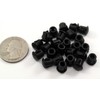 Black Nylon Hole Plugs Fits 1/4" Opening - Domed Textured