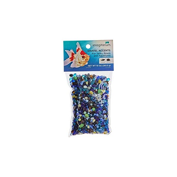 Petco Brand - Imagitarium Blue Azure Pebble Glass Aquarium Gravel