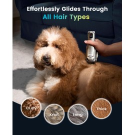 oneisall Dog Clippers for Grooming Thick Hair,Low Noise Dogs Grooming Kit with Detachable Stainless Steel Blade,Dog Shaver for Thick/Matted/Knotted/Fine/Wave/Curly Hair,PC18