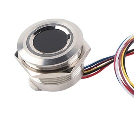 Tissting Fingerprint Identification Module, Circular Capacitive R503 Fingerprint Module with Two-Colour Indicator Light, Capacitive Fingerprint Scanner for Security Box, Access Control