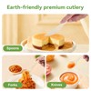 100% Bamboo Cutlery 120 Pack Set Disposable Compostable Utensils With