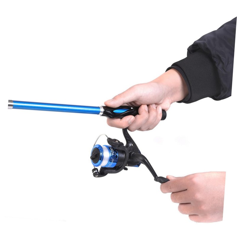 Outanaya Ergonomic Handle Mini Rod Extendable Fishing Pole Grip Tape