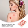 Healeved 6pcs Temporary Stickers Lip Tattoo Lips Pattern Water-proof Stickers