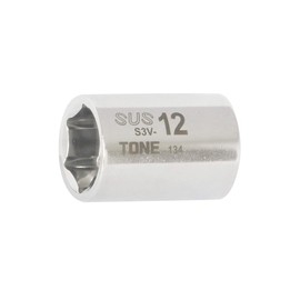 トネ(TONE) SUSソケット(6角) S3V-12 差込角9.5mm(3/8") 二面幅12mm
