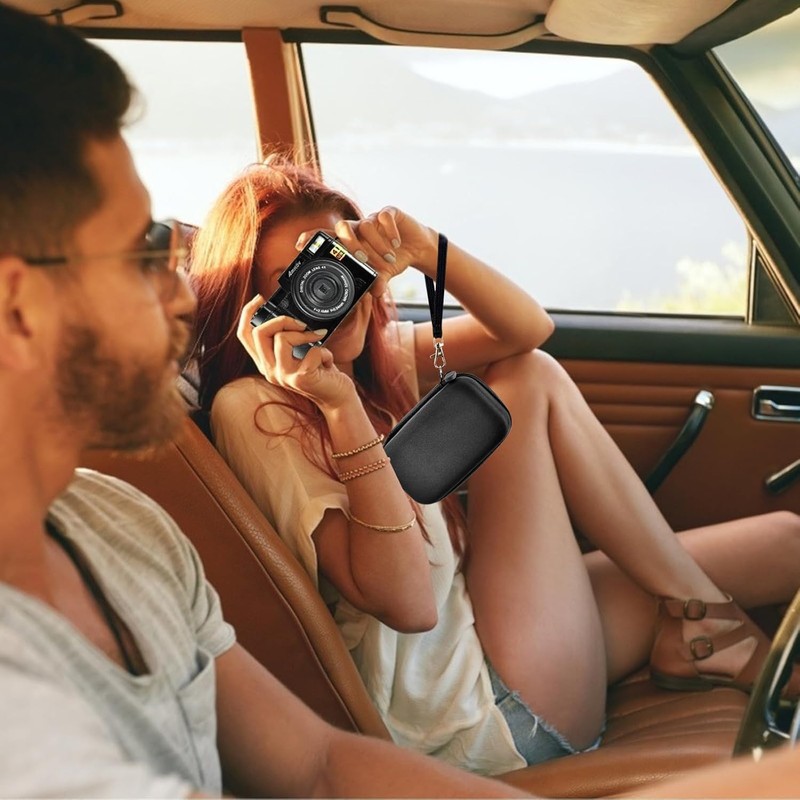 Grapsa Digital Camera 4K Digital Zoom Camera Case, Grey interior,