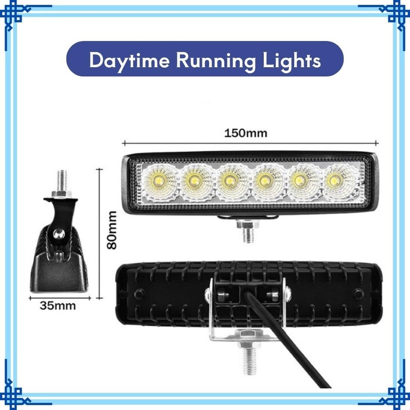 Solvanta 2-piece LED Work Light 18W Fog Light Universal 12V