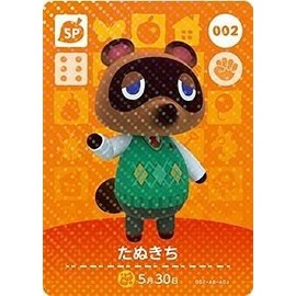 Animal Crossing Amiibo Card Vol. 1 [002] Tanukichi SP