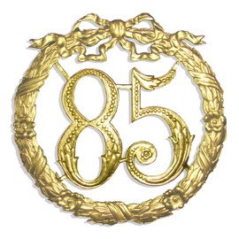 Walter Kunze Anniversary Number 85, Diameter 24 cm, Gold, Anniversary Wreath