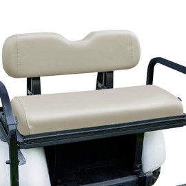 NOKINS Golf Cart Rear Seat Covers,Waterproof Leather Seat Cover Fit for EZGO/Club Car/Yamaha Regular Seat Cushion Aftermarket Back Seat Kit, Oyster Grey