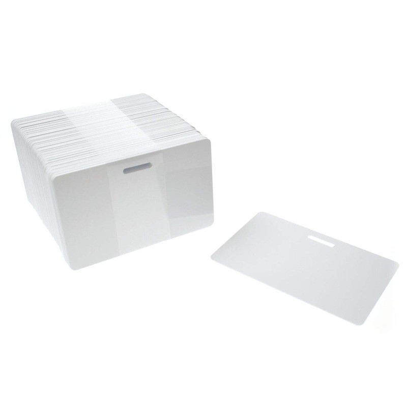 10 x Karteo® Blank Plastic Cards White Horizontal Horizontal with