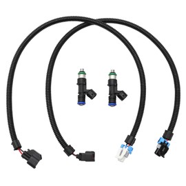 Vkinman 2PCs 1204318 Fuel Injector Harness Set Replacement for Polaris Ranger XP Ranger Crew RZR 800 1204319 0280158197