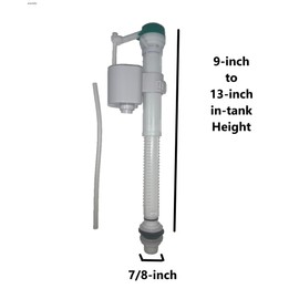 Caroma Toilet Replacement "Water Saver" Toilet Adjustable Fill Valves (Green/White) 2 Pack by NuFlush