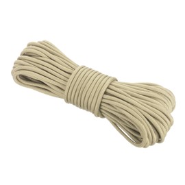 Rebower 550 Paracord Rope 49ft, 4mm Thin Paracord Nylon Cord 7-Strand Core [for Tent Camping Outdoor Gear] - Khaki