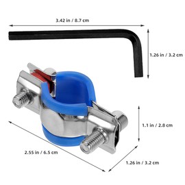 Tofficu 3 Sets Office Chair Saver Stopper - Stainless Steel & Rubber, Fix Sinking Office Chair, Adjustable Height Clamp Kit with Wrench, Fits 25-28mm Cylinder, Silver