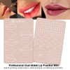 TgoBeauty Double-Sided Lip Tattoo Practice Skin 10 Different Lip Designs