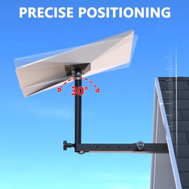 XXSSTUDIO Adjustable Starlink Gen 3 Mount, Starlink Pole Mount with Starlink Gen 3 Pipe Adapter, Heavy Duty Starlink Long Wall Mounting Kit