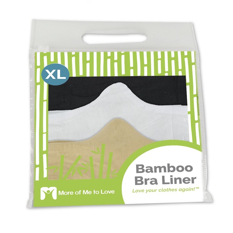 Bamboo Bra Liner 3-Pack X-Large Neapolitan by More of Me
