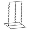 Free Standing Metal Snack Rack, 3 Wand | Color: Black | 48 Clips | Clip Strip Corp