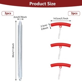 Set of 3 Tyre Tyre 30 cm Mounting Lever Motorcycle with 3 Rim Protectors, Tyre Changer Tool Tyre Lever Motorcycle Made of Manganese Steel for Bicycle, Scooter, Car Tyre Change