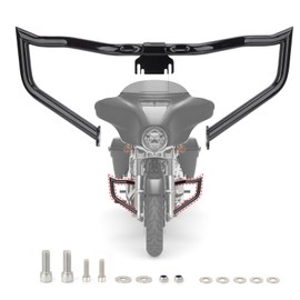 Bravema Motorcycle Crash Bar Engine Guard Highway Bar Fit for Harley Touring Road King Street Glide Electra Glide 2009-2023(Gloss Black)