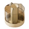 Lyaciomn Rotating Pencil Organizer 6 Compartments 360° Turntable Detachable Cosmetics