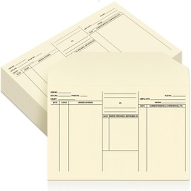 Fuyoooo 100 Pack 14.75 x 10'' Attorney's Envelopes Open Side Case Files Envelopes, Manila File Jackets Attorney Job Folders for Office Business Employee, Heavy Duty 110 lb Manila