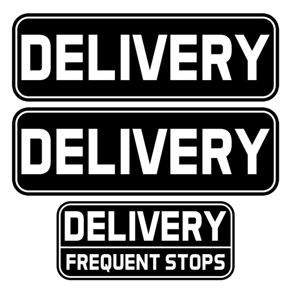 (3 Pack) Professional (Original) Heavy Duty Delivery Driver Magnetic Signs