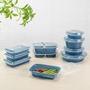 Restaurantware Asporto 38 oz Rectangle Midnight Blue Plastic To Go