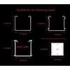 Blind Curtain Non Perforated Bracket,Tool-Free Blinds Bracket Adapters