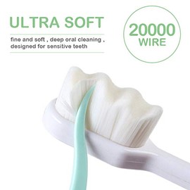 Easyhonor Cepillo Dental Extra Suave Dientes Sensibles Encías Retraídas Piezas Manual 20000 Cerdas Nano Protege Delicadas