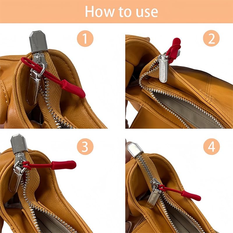 30 Pcs Colorful Zipper Pulls, 6 Colors Zip String Zipper
