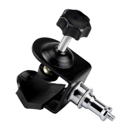 PhotoGeeks C Clamp & 1/4" Screw Thread Spigot | Photo Studio Grip Light Stand Mount Tripod Backdrop Support