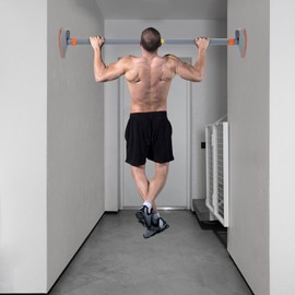 Pull-Up Bar For Door Frame Chin Up Bar Upper Body Workout Portable Training Adjustable Width Locking Mechanism Intelligent Counting, Loose Reminder, No Screws Need To Be Drilled Free Disassembly.