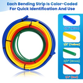 4M Conditioning Copper Tubing Pipe Extension, 1/4" 1/2" 3/8" 5/8" Built-in Copper Tube Bending Strip Air Conditioning Pipe Bender Kit (4pcs)