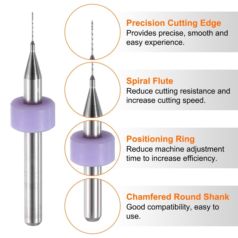 sourcing map 2 Set (20pcs) PCB Drill Bit Set 1/8"