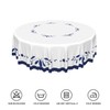 TTQYFNM White Navy Blue Round Tablecloth 60 Inch Minimalism Blue