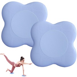 CHENGBAO 2 Paquetes Rodilleras de Yoga,Almohadilla de Espuma Antideslizante para Yoga,Rodilleras de yoga extra gruesas,Entrenamiento de Yoga y Pilates (Azul)