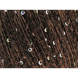 Ice Yarns Dazzle Paillette Copper Brown Iridescent Mini Sequin 80300 Ice Yarns 25gr 218yds