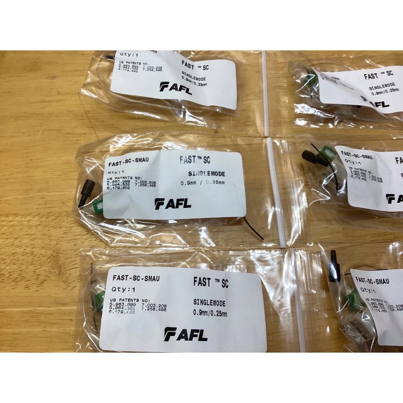 AFL FAST-SC-SMAU FastConnect SC APC Singlemode Fiber Optic Connectors (Lot