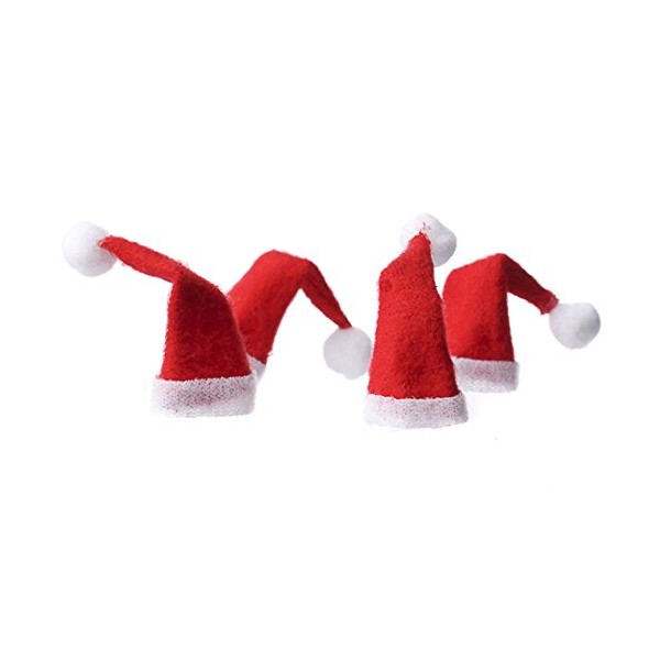 Package of 16 Sweet Red and White Felt Miniature Santa
