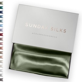 SUNDAYSILKS™ 100% Mulberry Silk Pillowcase, Silk Pillow Cases for Hair & Skin, Superior to Satin Pillowcase, with Zipper, Standard, Queen, King Sizes, Anti-Wrinkle, Cooling, Non-Slip Silk Pillowcases