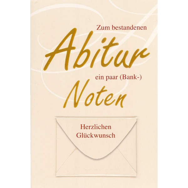 'Greetings Card "bestandenen Prüfung Abitur Stripping a Pair or Bank