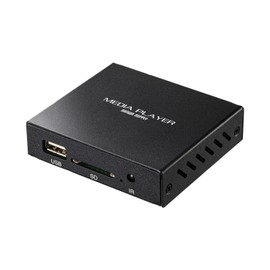 Sanwa Supply MED-PL2K102 Media Player, SD Card / USB Flash Drive Support, HDMI/RCA Output, Full HD, Remote Control Included