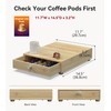 WELL WENG Bamboo Coffee Pod Drawer Organizer for Nespresso Original