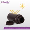 Labvida Amber Reagent Bottle HDPE Wide Mouth Round Plastic Bottles,