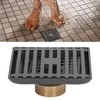 Floor Drain Stainless Steel Copper Gray Quadrangular Large Displacement Draining